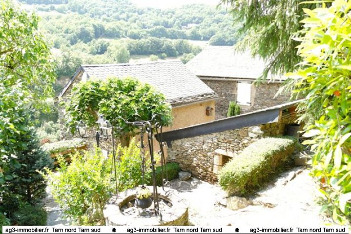 Immobilier Aveyron, ensemble de 2 maisons entirement restaures, 140 m2 habitables, 6 chambres, 1000 m2 de terrain.  vendre